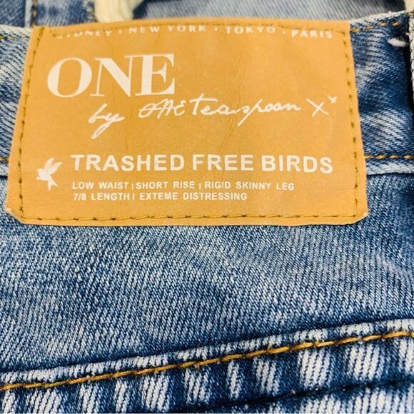 One BY ONE TEASPOON Trashed Free bird Jeans Size 27 - Picture 9 of 12